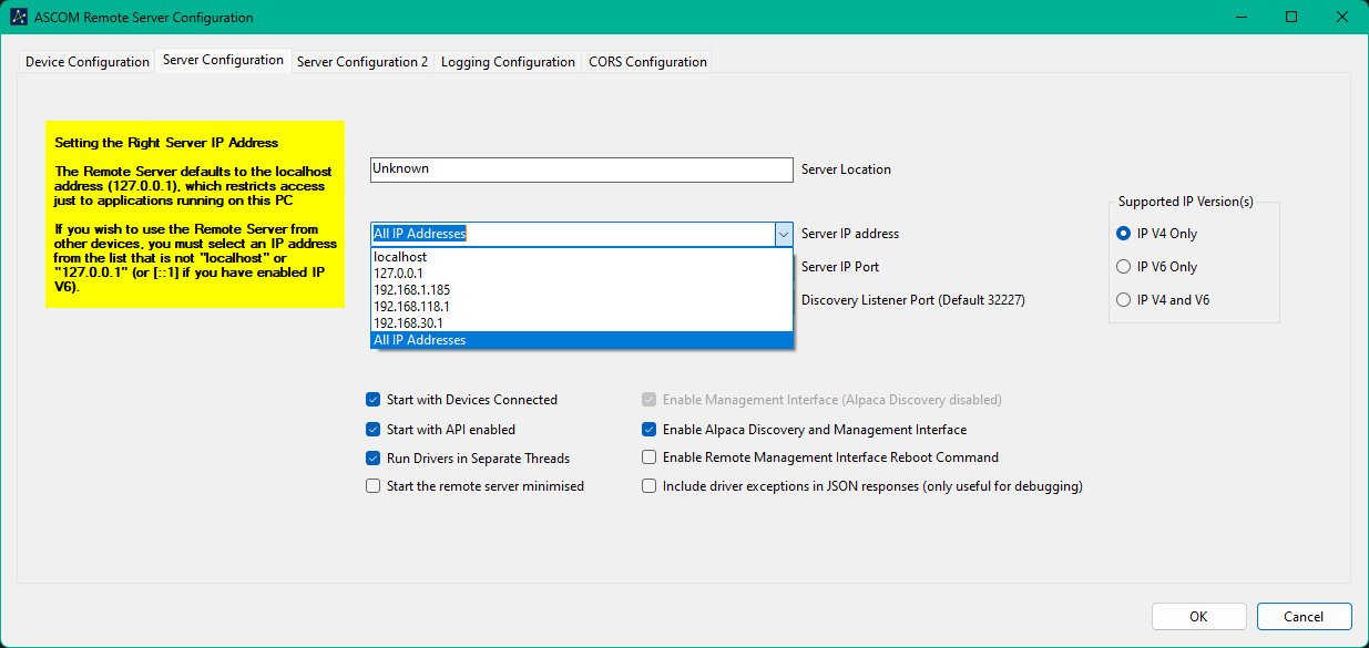 Remote Setup Ip